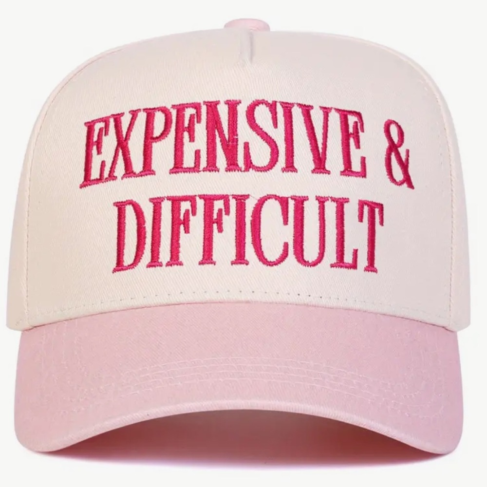 Expensive and Difficult Cream and Leopard or White and Pink Print Hat - Picture 3 of 9